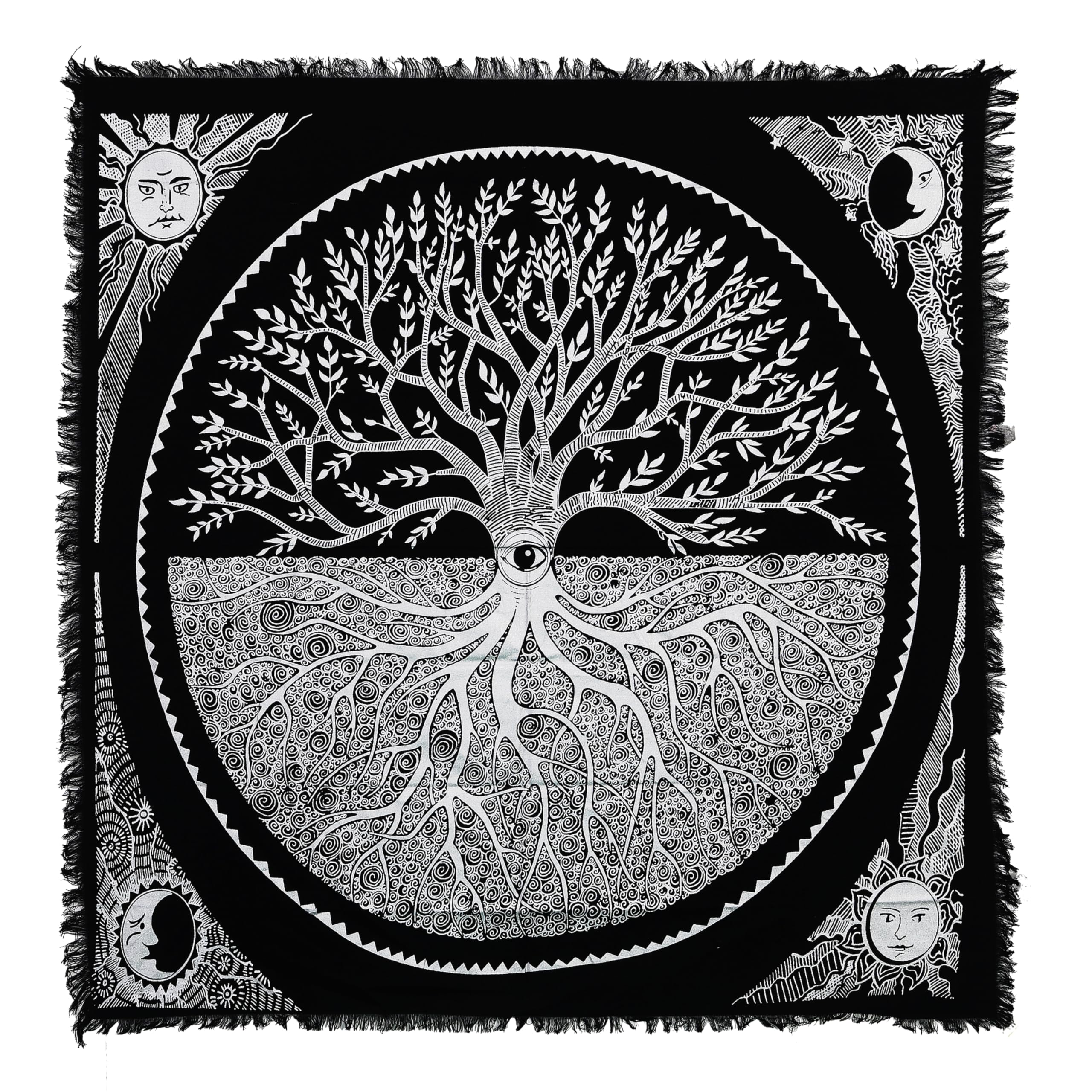 Indian Consigners Altar Cloth Witchraft Witchery Tablecloth Alter Tree Square Table Cover Spiritual Witch Tarot Spread — image 1