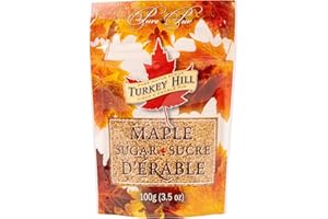 Turkey Hill Sugarbush Pure Canadian Premium Maple Sugar Bag, All Natural Delicious Maple Syrup Sugar-Granulated, 100g