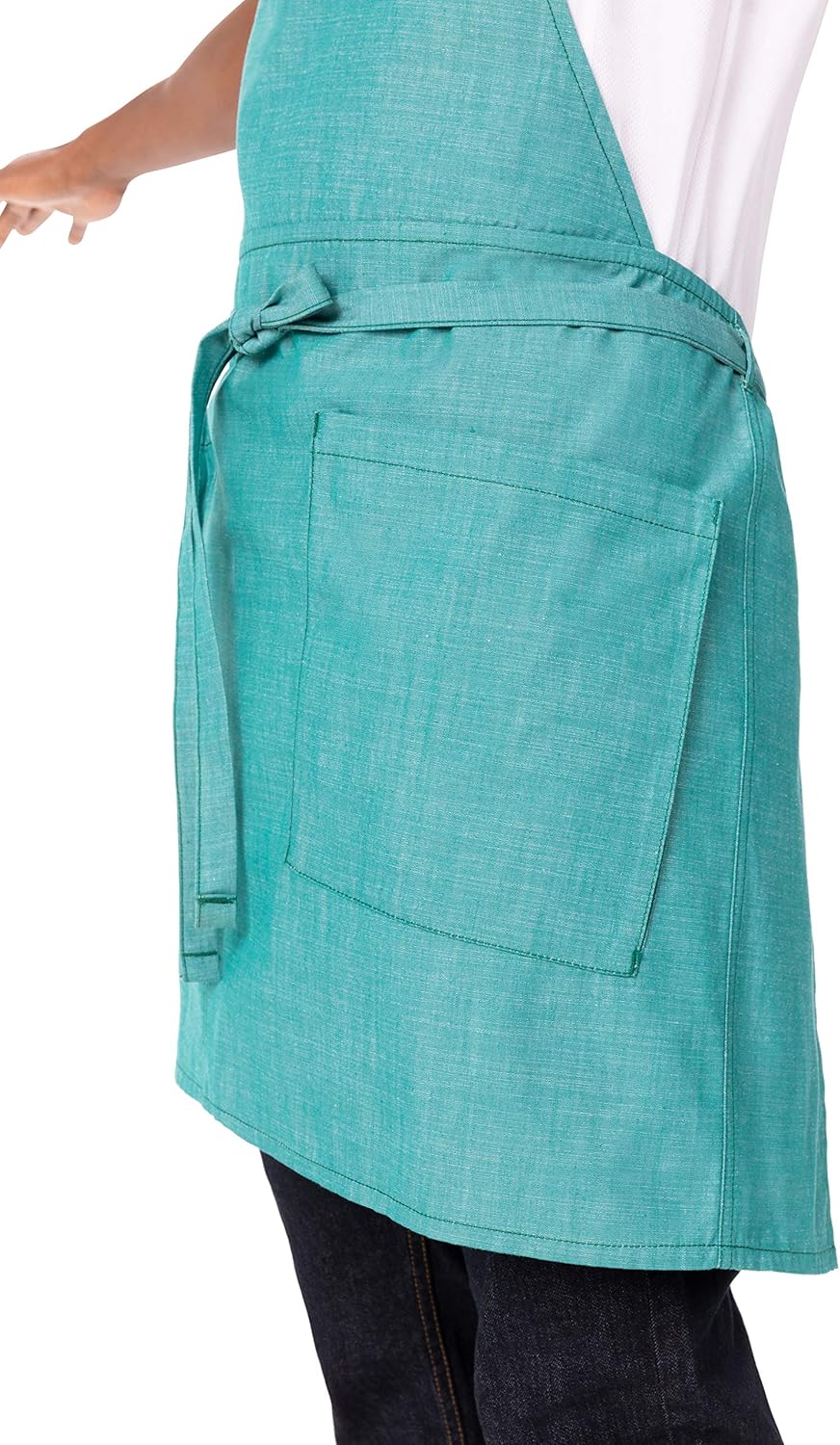 Chef Works Men's Medford Bib Apron, Jade, 31"L x 38"W: Clothing