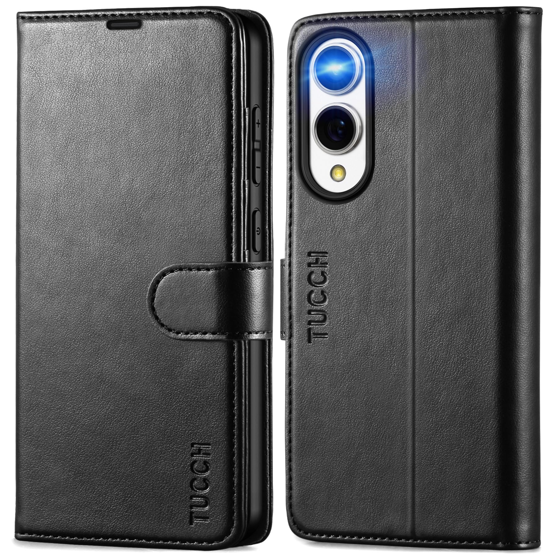 Photo 1 of TUCCH Case Wallet for Galaxy S25 Edge 6.7", Kickstand [RFID Blocking] 4 Card Holder, Folio Magnetic PU Leather [TPU Shockproof Inner Case] Protective Folio Cover Compatible with Galaxy S25 Edge, Black