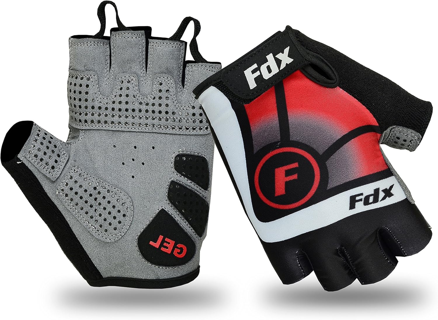 FDX New Cycling Gloves Bike Half Finger Gel Padded Fingerless Outdoor Bike Mitts: Amazon.co.uk 