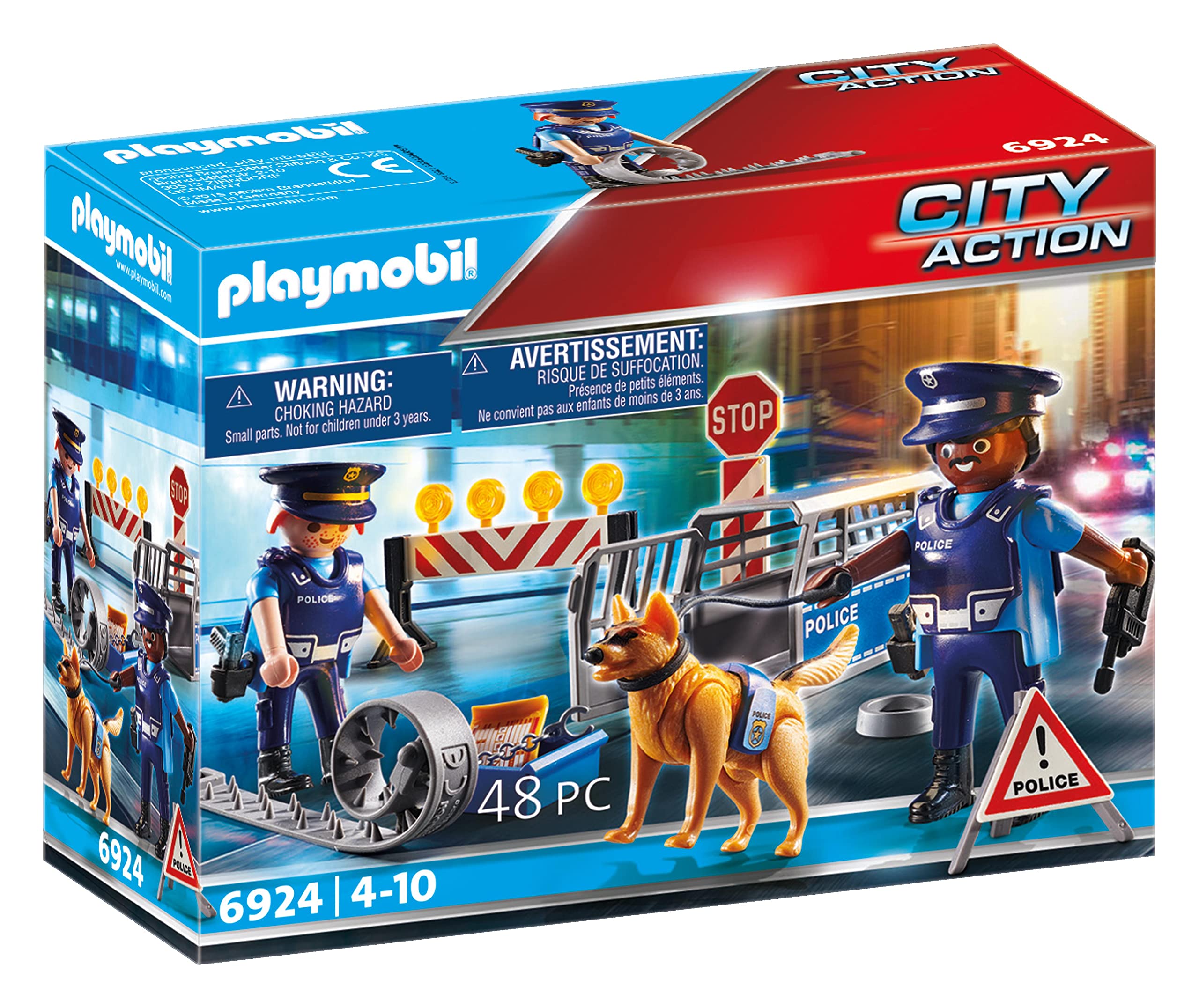Playmobil 6924 City Action Police Roadblock, for Children Aged 4+