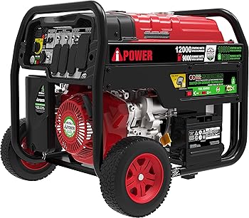 A-iPower SUA12000ED 12,000 Watt Dual Fuel Portable Generator Propane or Gas