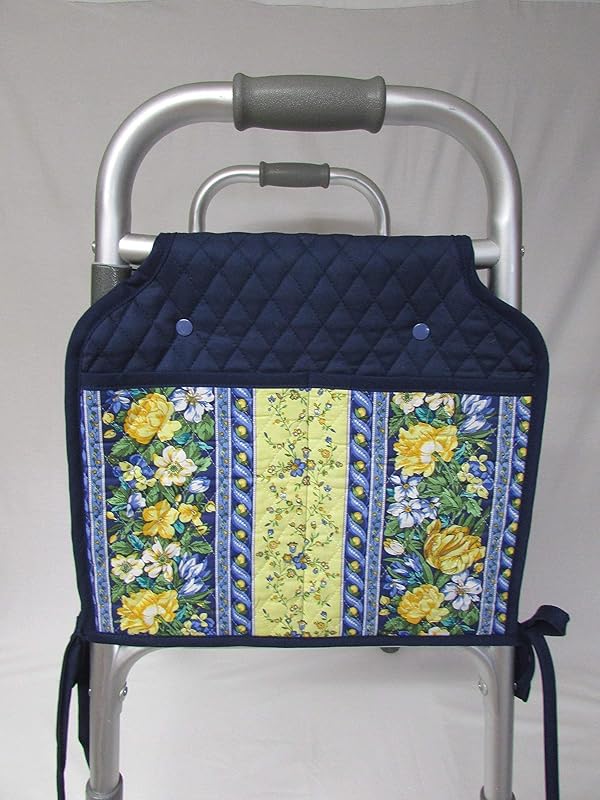 Yellow Rose Quilted WALKER POCKET Walker Tote Bag Organizer