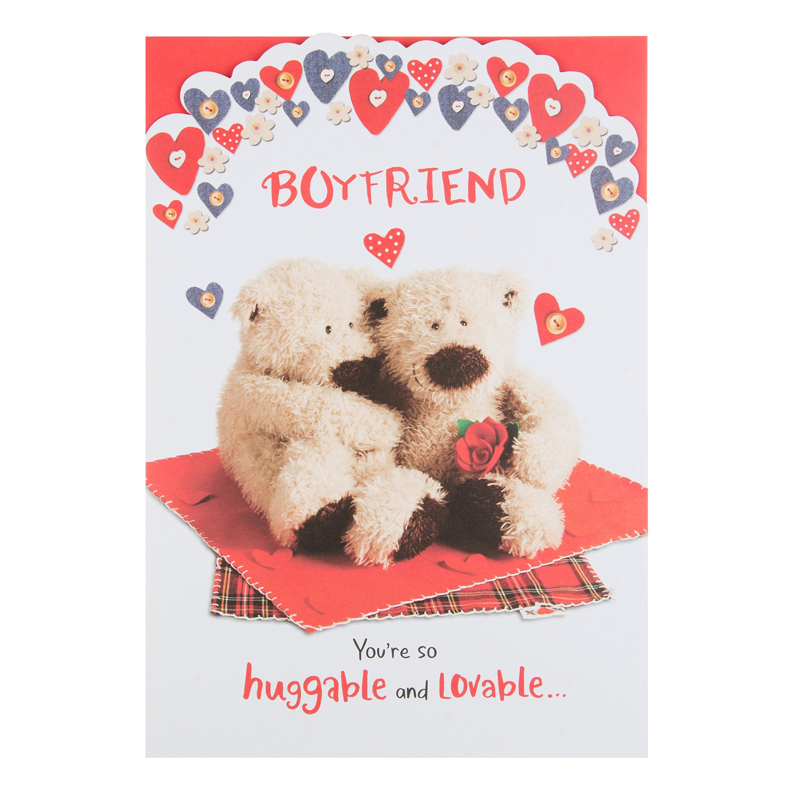 Hallmark Boyfriend Valentine's Day Card 'Huggable' - Medium