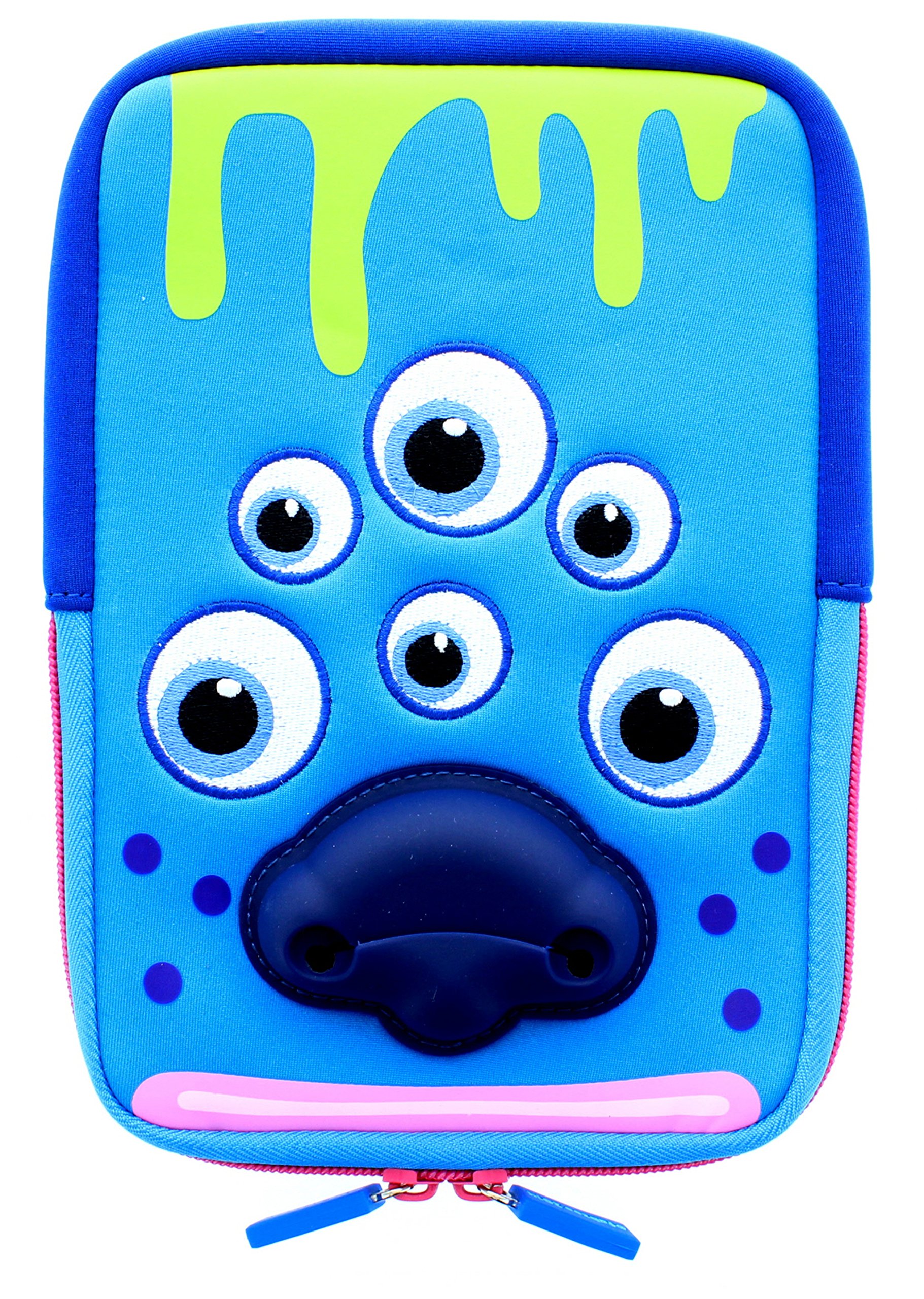 TabZoo Universal Child Friendly Alien Character Tablet Sleeve Case Cover with Zip for 8 inch Tablets - Monster