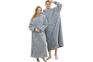 PJGGZ Snuggy Blanket for Adult, Wearable Blanket Hoodies for Women & Men Warm Cozy Hooded Blanket Sweatshirt with Pocket