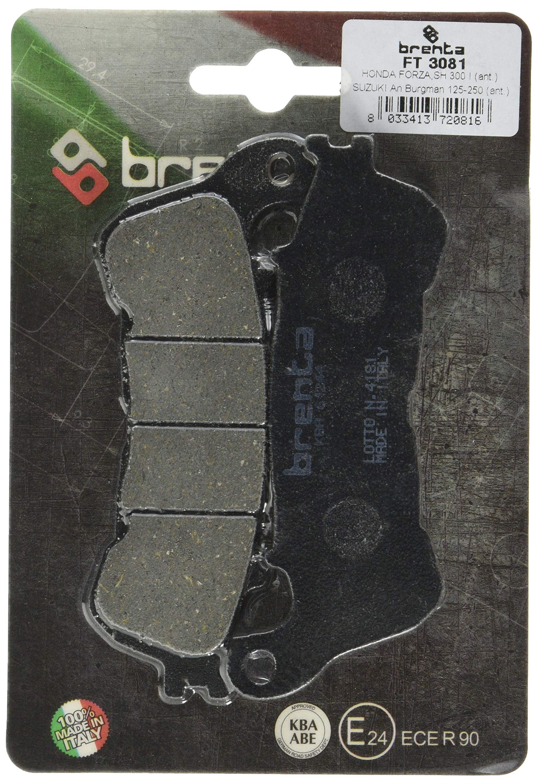 Manufactured entirely in Italy; ISO 9001 Registered Company