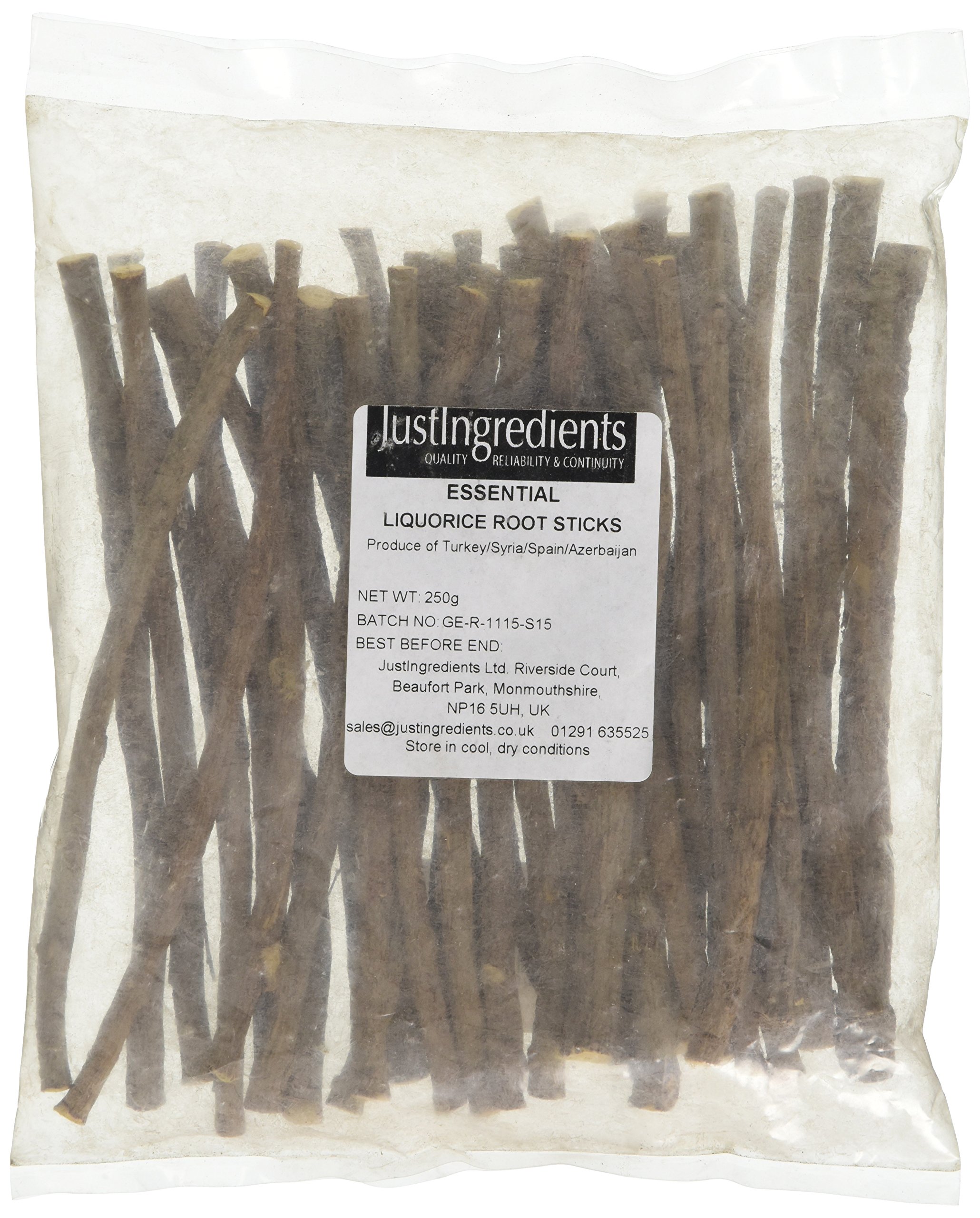 JustIngredients Essentials Liquorice Root Sticks, 500 g - Pack of 2