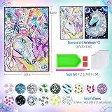 Pearoft Unicorn Diamond Painting Notebook Set 2pcs Kids Stationery Gift view 7