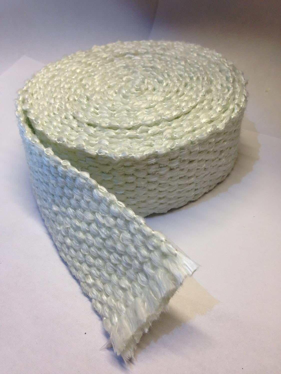 Flat Gasket Braided Fiberglass Rope 1/4" Thick x 1" Wide x 10' Roll