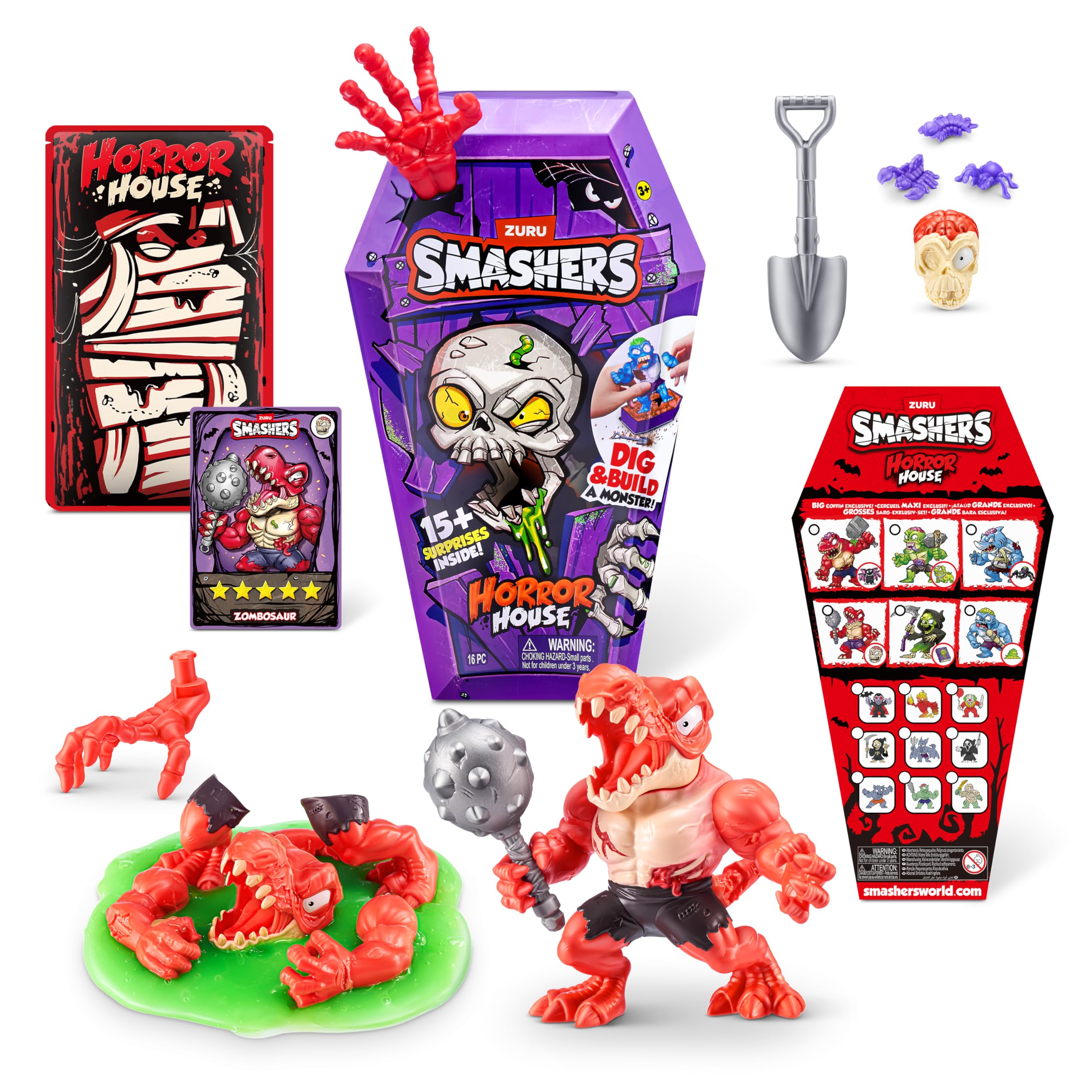 Smashers Horror House (Zombosaur) by ZURU, Interactive Toy, Collectable Toy for Kids and Teens