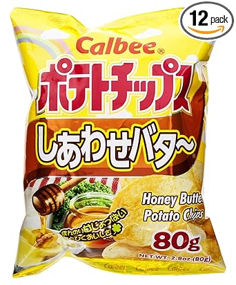 Calbee Potato Chips, Honey Butter, 2.8 