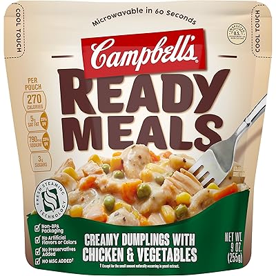 Campbell's Ready Meals, Creamy Dumplings with Chicken &amp; Vegetables, 9 Ounce