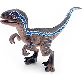 Gemini&amp;Genius Dinosaur Toys Baby Velociraptor with Movable Jaw/Hands | Cake Topper, Collectible Action Figure, Birthday Gifts and Party Supplies for Kids