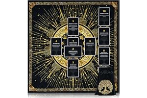 Knana Altar Cloth Witchcraft Velvet Tarot Mat Tarot Cloth for Reading with Celtic Cross Pattern - Tree