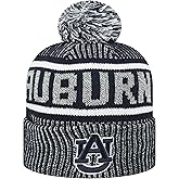 Top of the World NCAA Glacier Cuffed Knit Beanie Pom Hat-Auburn Tigers