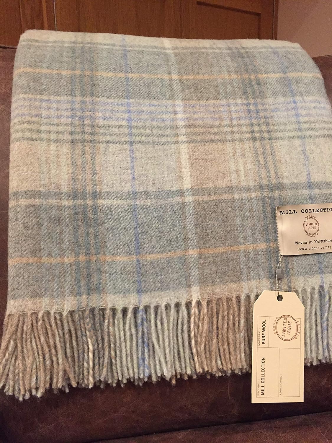 Bronte by Moon Throw 100/ Wool Slight Seconds Checked Various colours