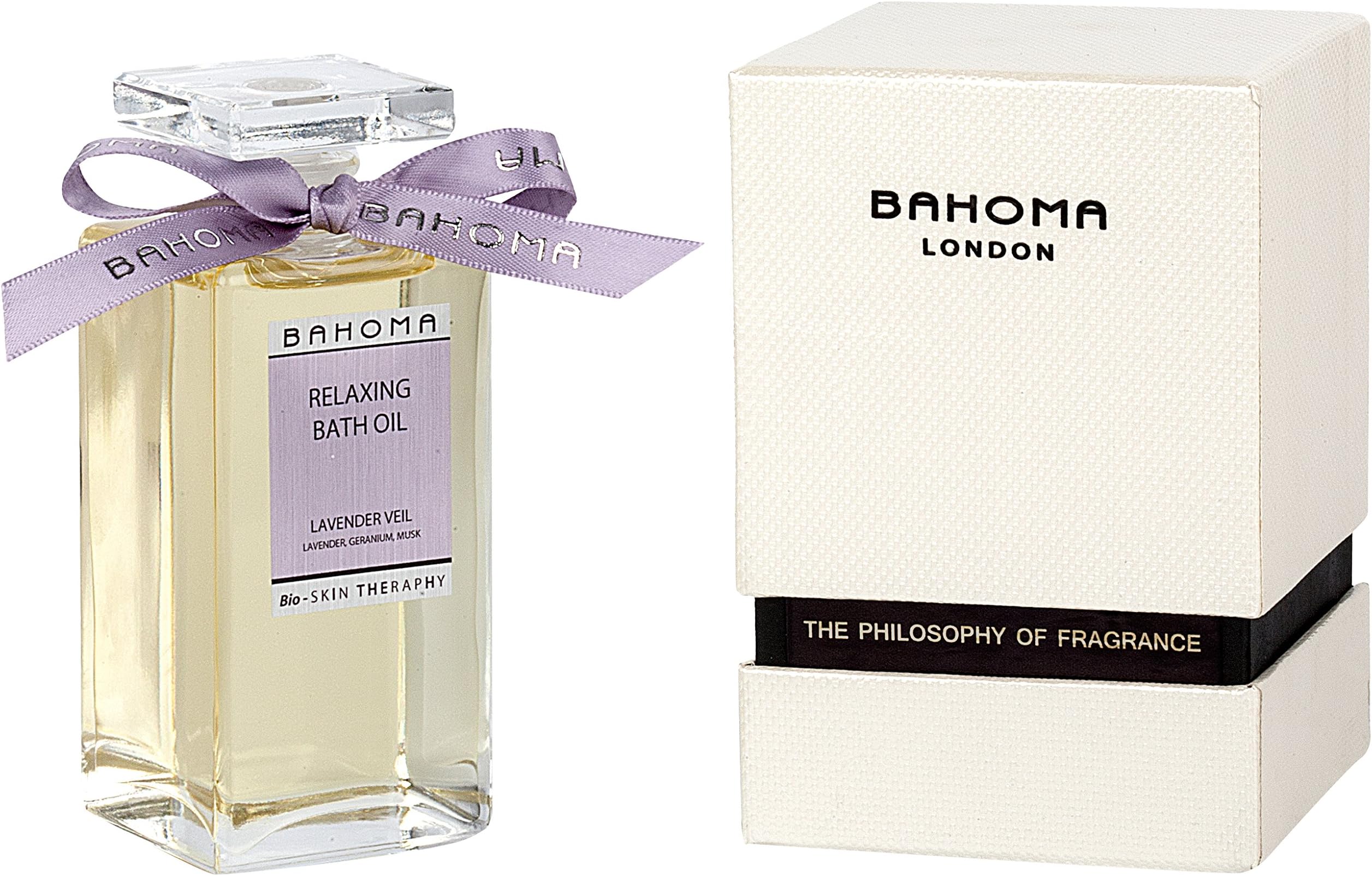 Bahoma Lavender Veil Luxurious Gift Box with a 100 ml Bath Oil in a Glass Bottle