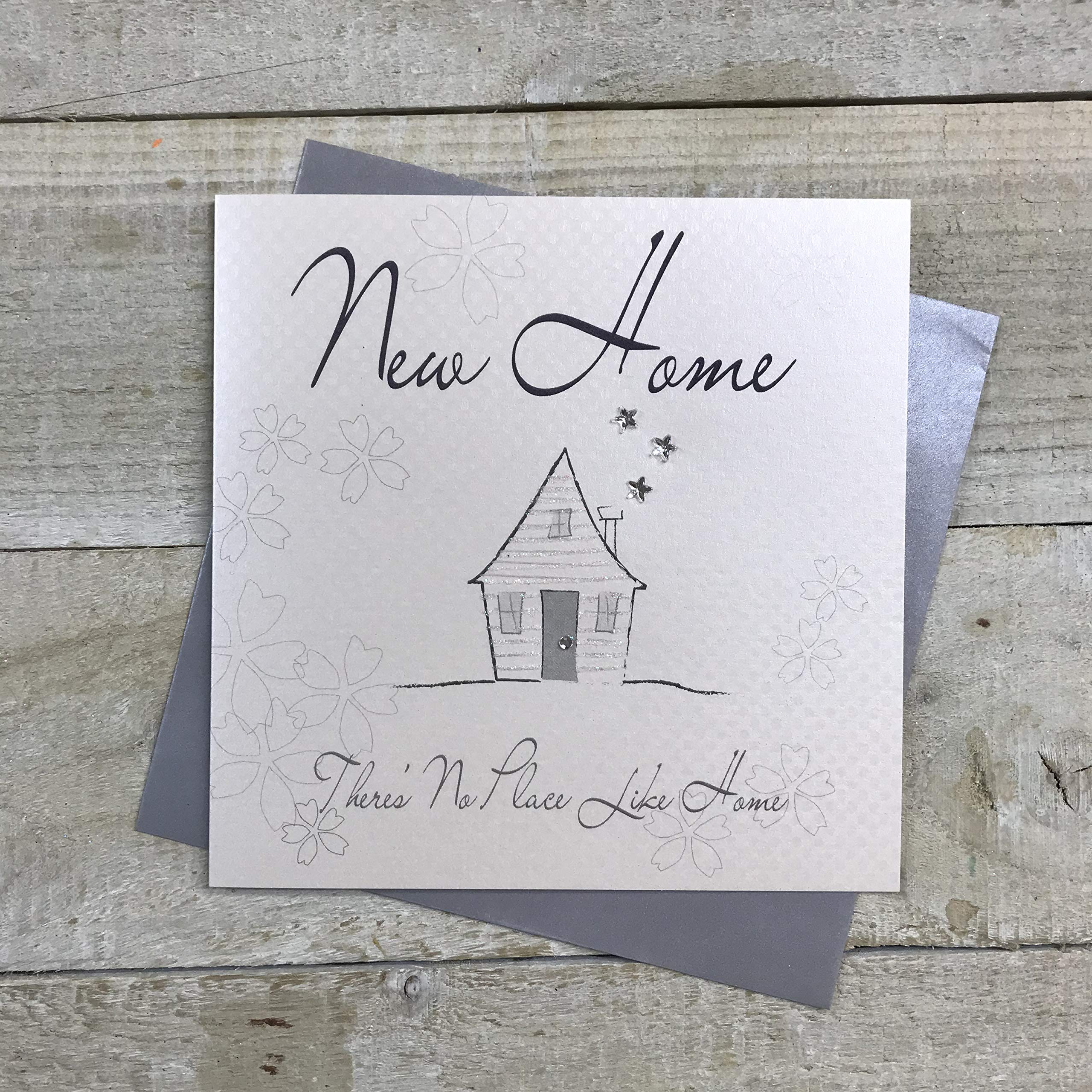 White Cotton Cards New Home There's No Place Like Home Handmade Card, WB49