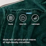 Bedsure Fleece Blanket 220x240 cm Forest Green Soft Warm Throw view 3