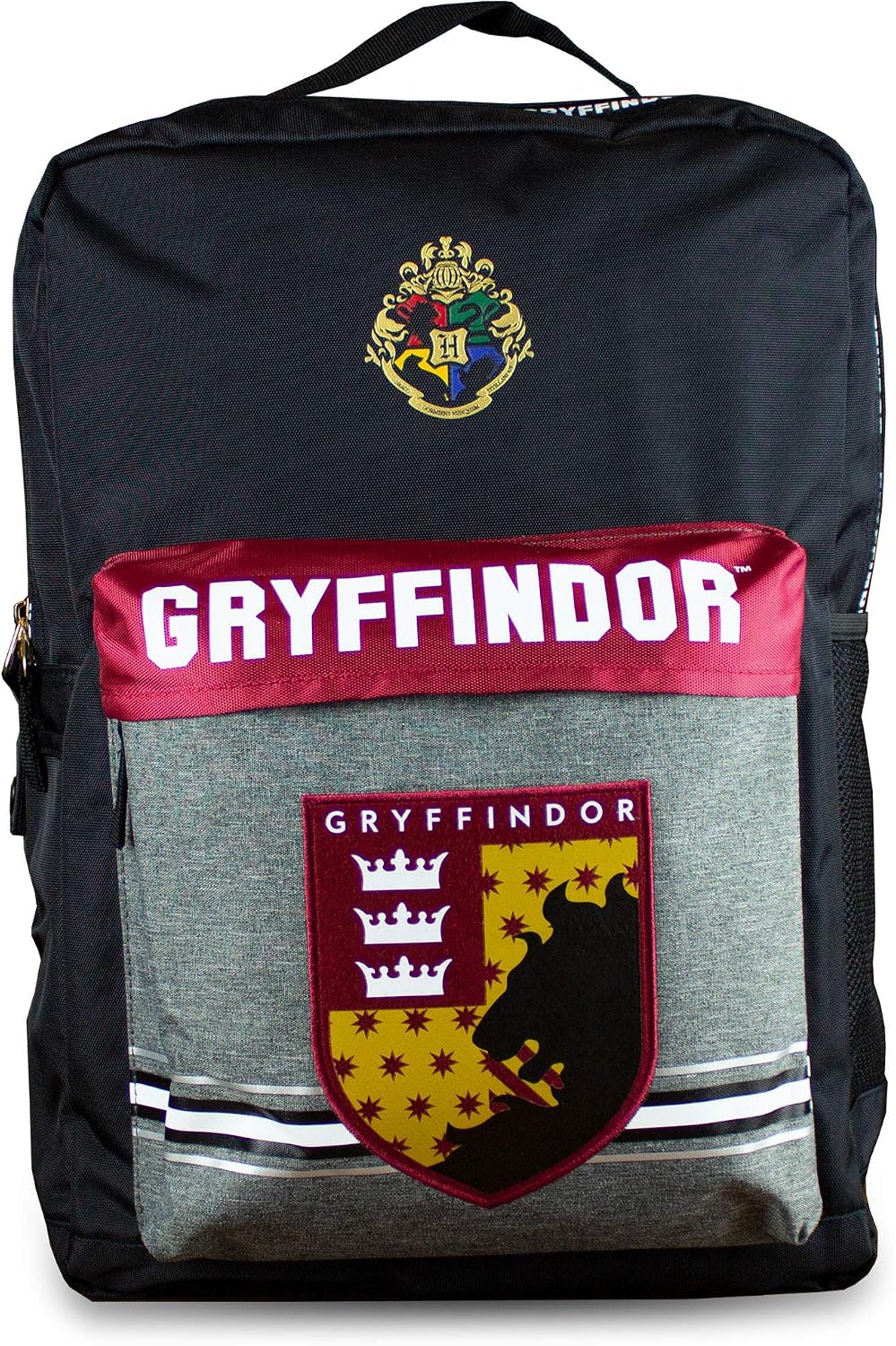 Harry Potter Gryffindor Premium Backpack, fits A4 with internal padded laptop/tablet pouch, Red Grey Black White