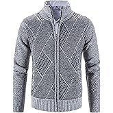 VtuAOL Men's Cardigan Sweaters Casual Full Zip Sweaters Knitted Cardigan with Pockets