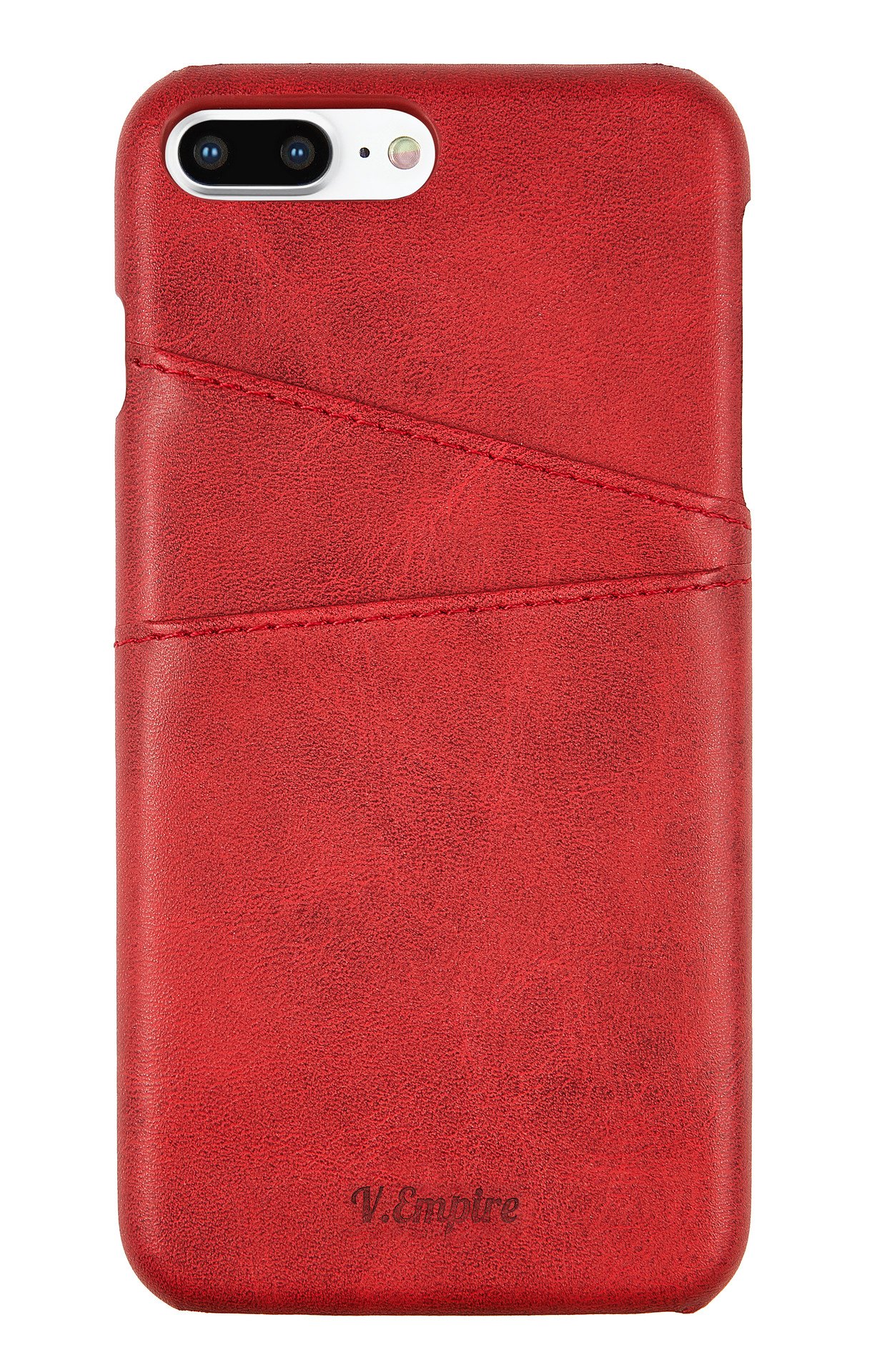 iPhone Plus iPhone Plus Wallet Case with Card Holder, Premium PU  Leather Card Slots Case, Durable Shockproof Cover Inch (Red)