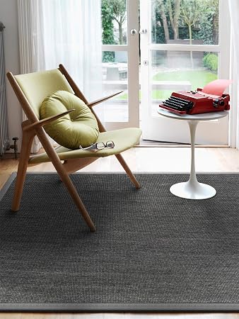 Benuta Sisal Teppich Mit Bordure Grau 80x150 Cm