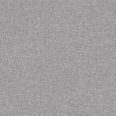 Arthouse Mid Grey Textured Linen Wallpaper - Subtle Lustre Finish