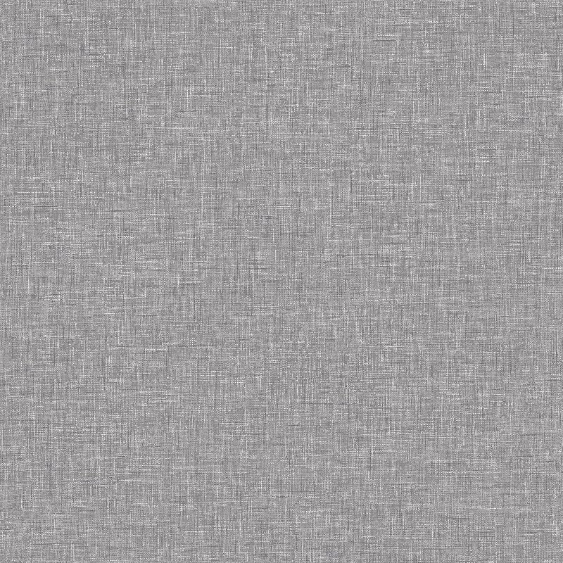 Arthouse Mid Grey Textured Linen Wallpaper - Subtle Lustre Finish