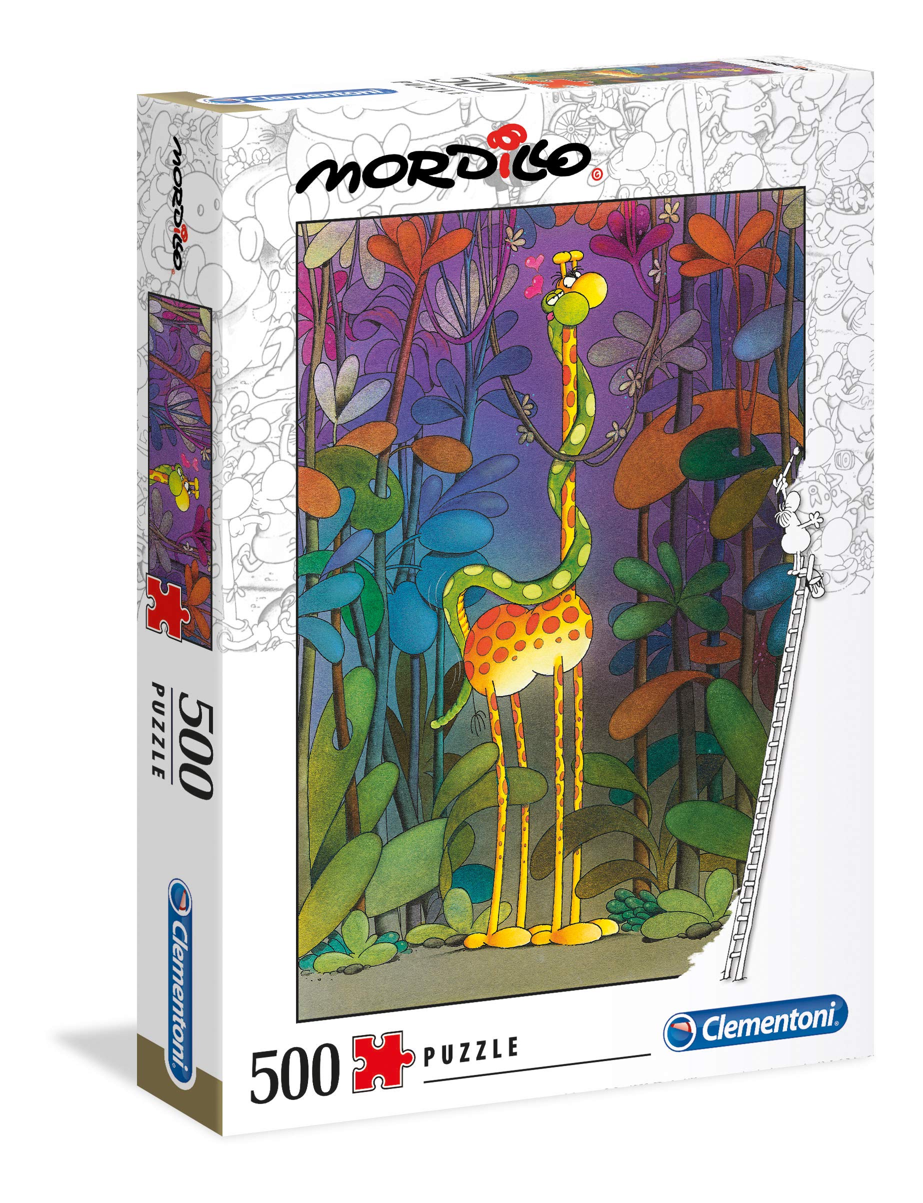 Clementoni - 35079 - Mordillo Puzzle - The Lover - 500 pieces - Made in Italy - jigsaw puzzles for adult