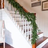 Vita Domi 72" Real Touch Norfolk Pine Garland Realistic 6ft, Christmas Garland for Mantle, Stairs, Fireplace, Soft and Bendable Real Touch Garland Christmas Greenery, Evergreen Christmas Garlands