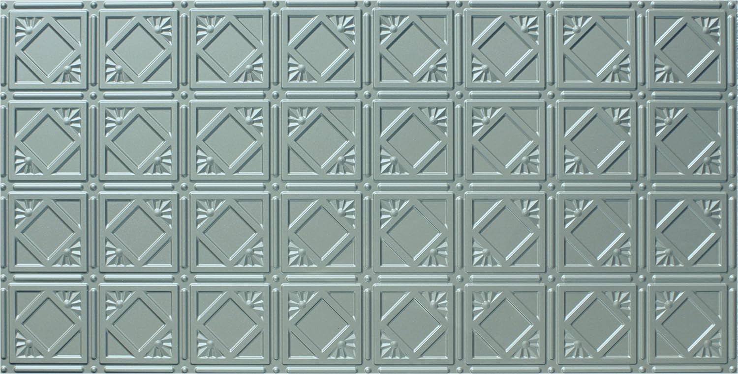 Amazon Com Ceiling Tiles Tin Nickel 207 2x4 Pack Of 10 Panels