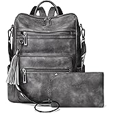 Shrrie Backpack Purse for Women Leather Backpack Fashion Designer Travel Backpack Convertible Shoulder Bag