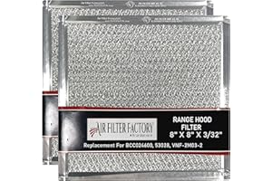 Air Filter Factory Stove Hood Vent 8X8 Inch RV Range Hood Vent Filter Replacement For BCC024600, 53028, VNF-2M03-2 Ventline Exhaust Fan 12-Layer Grease Filter 2-Pack