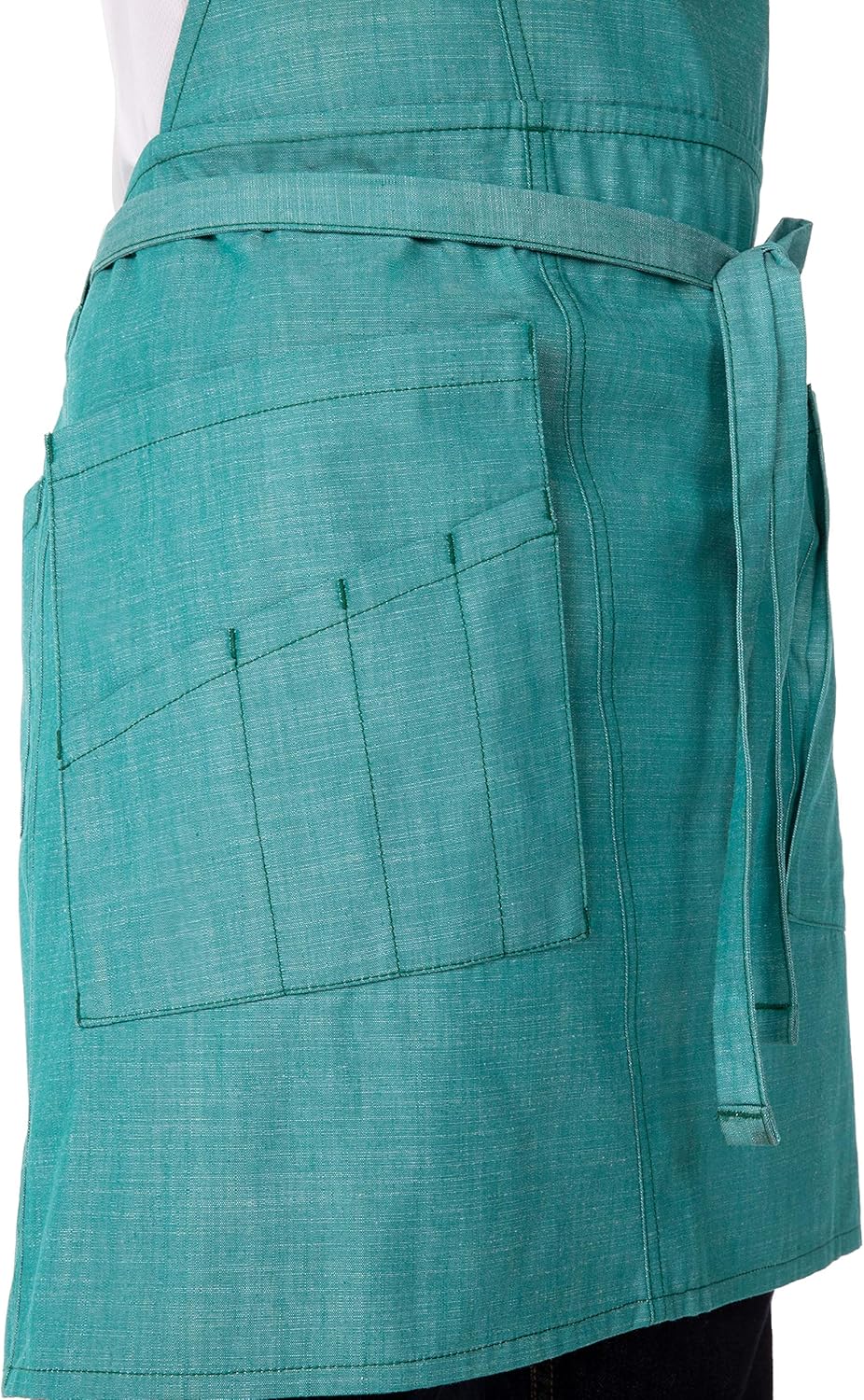 Chef Works Men's Medford Bib Apron, Jade, 31"L x 38"W: Clothing