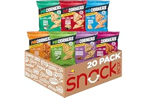PopCorners Popped Corn Chips, 7 Flavor Variety Snack Pack, 1 oz Bags, (20 Pack), Gluten Free, No Artificial Colors, No Artificial Flavors