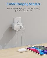 Mscien UK to USA Travel Adapter 4-in-1 with USB C 3 USB Ports Type B view 5