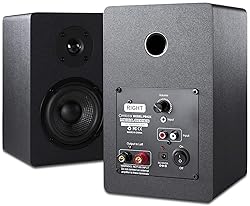 Micca PB42X Powered Bookshelf Speakers, 30-Watt RMS