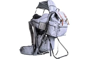 ClevrPlus Urban Explorer Child Carrier Hiking Baby Backpack, Heather Gray