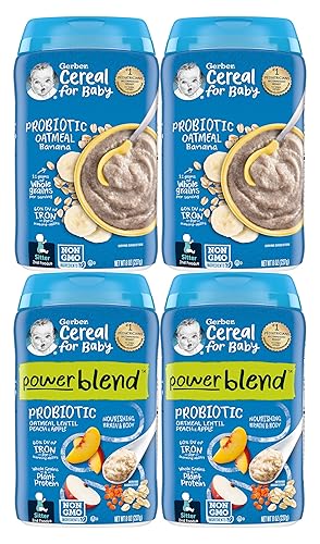 Gerber 2nd Foods Cereal for Baby Variety Pack, Probiotic Oatmeal