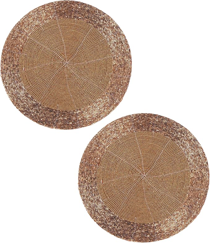 Buy Vdecors Decorative Handmade Beaded Round Glass Placemat Perfect for