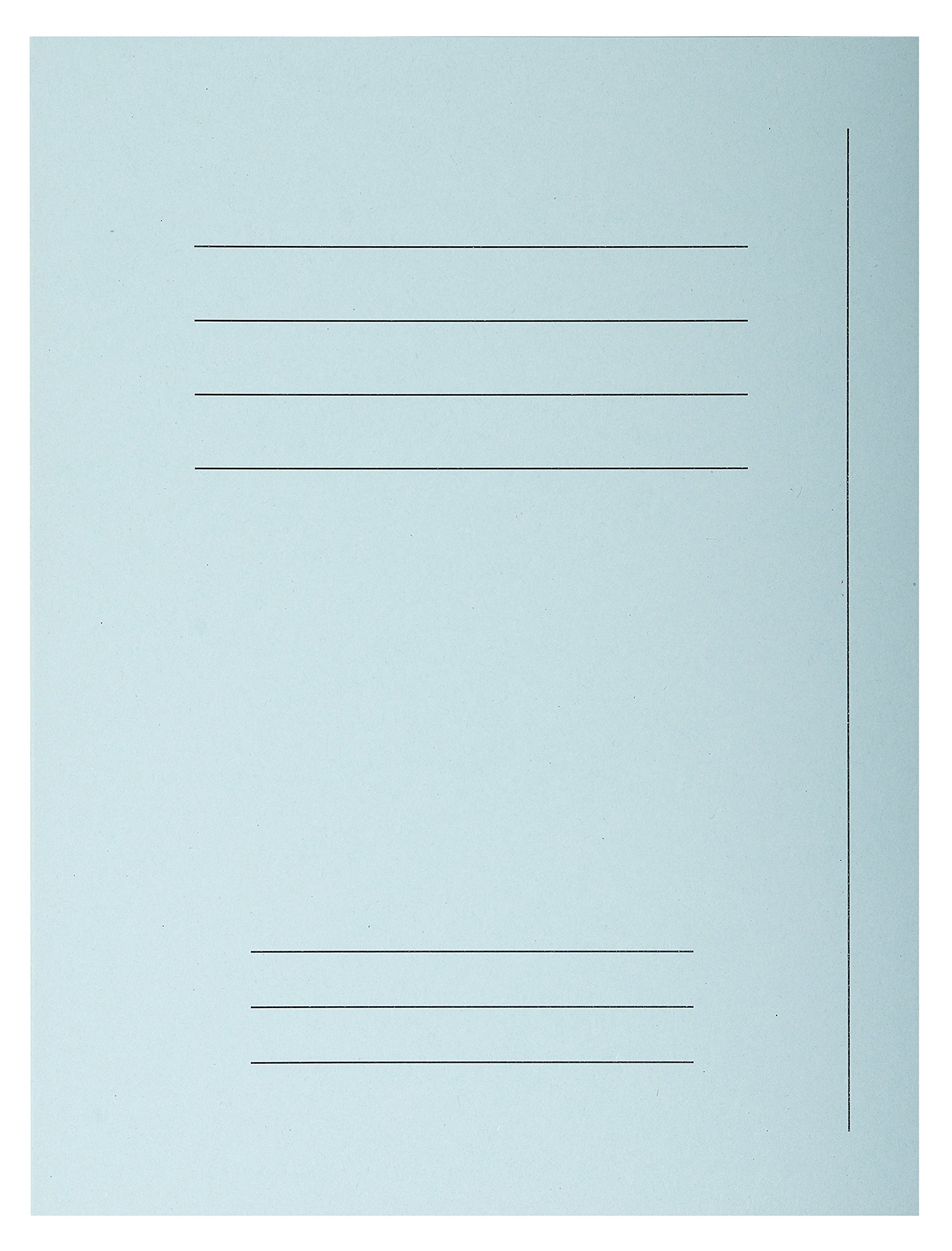 Exacompta - Ref 435006E - Forever Printed Square Cut Folder - 240 x 320mm in Size, Suitable for Storing A4 Documents, Made from 220gsm Recycled Card - Light Blue (Pack of 50)