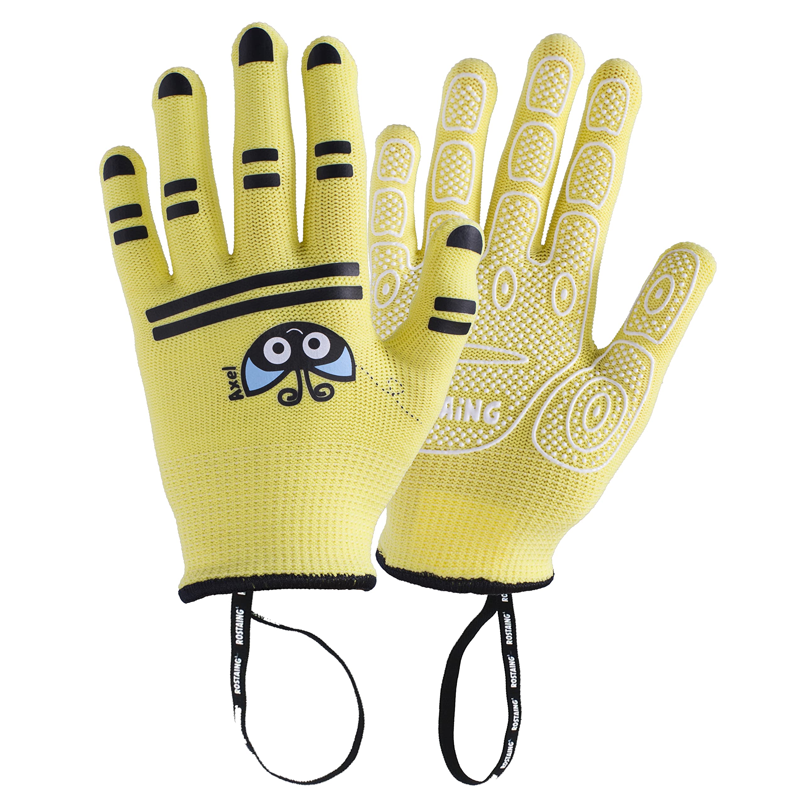 ROSTAING axel-it5 – 6 Gloves Children's Bee Leash Wrist Palm Non-Slip Yellow 21 x 10.5 x 2 cm