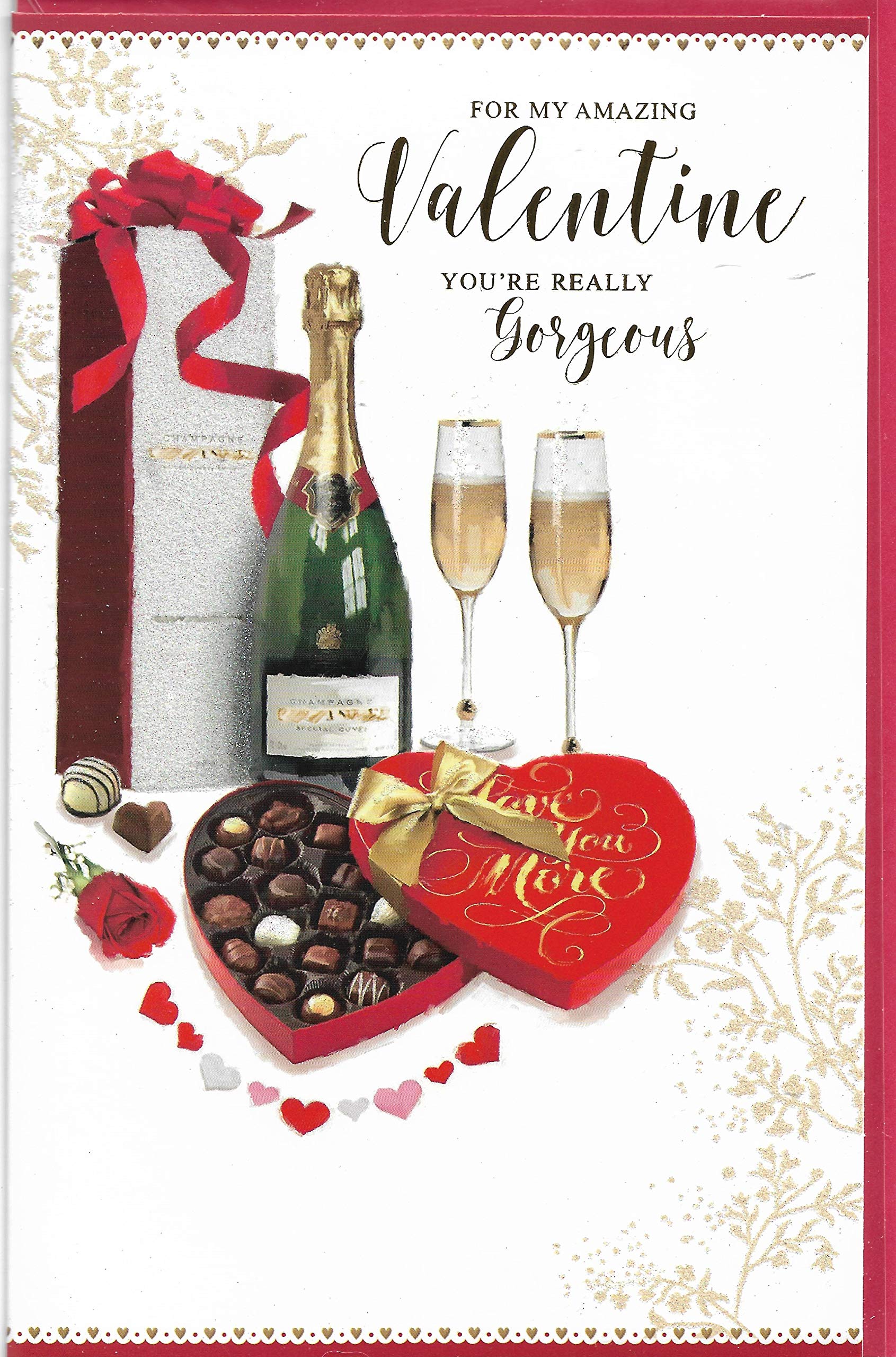 Valentine's Day Card for My Amazing Valentine 17.5 x 27 Cm You're Really Gorgeous