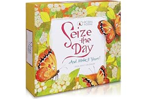 Seize The Day 2026 Daily Desk Calendar: Boxed Page-a-Day Inspirational Calendar by Robin Pickens with Uplifting Quotes & Colo