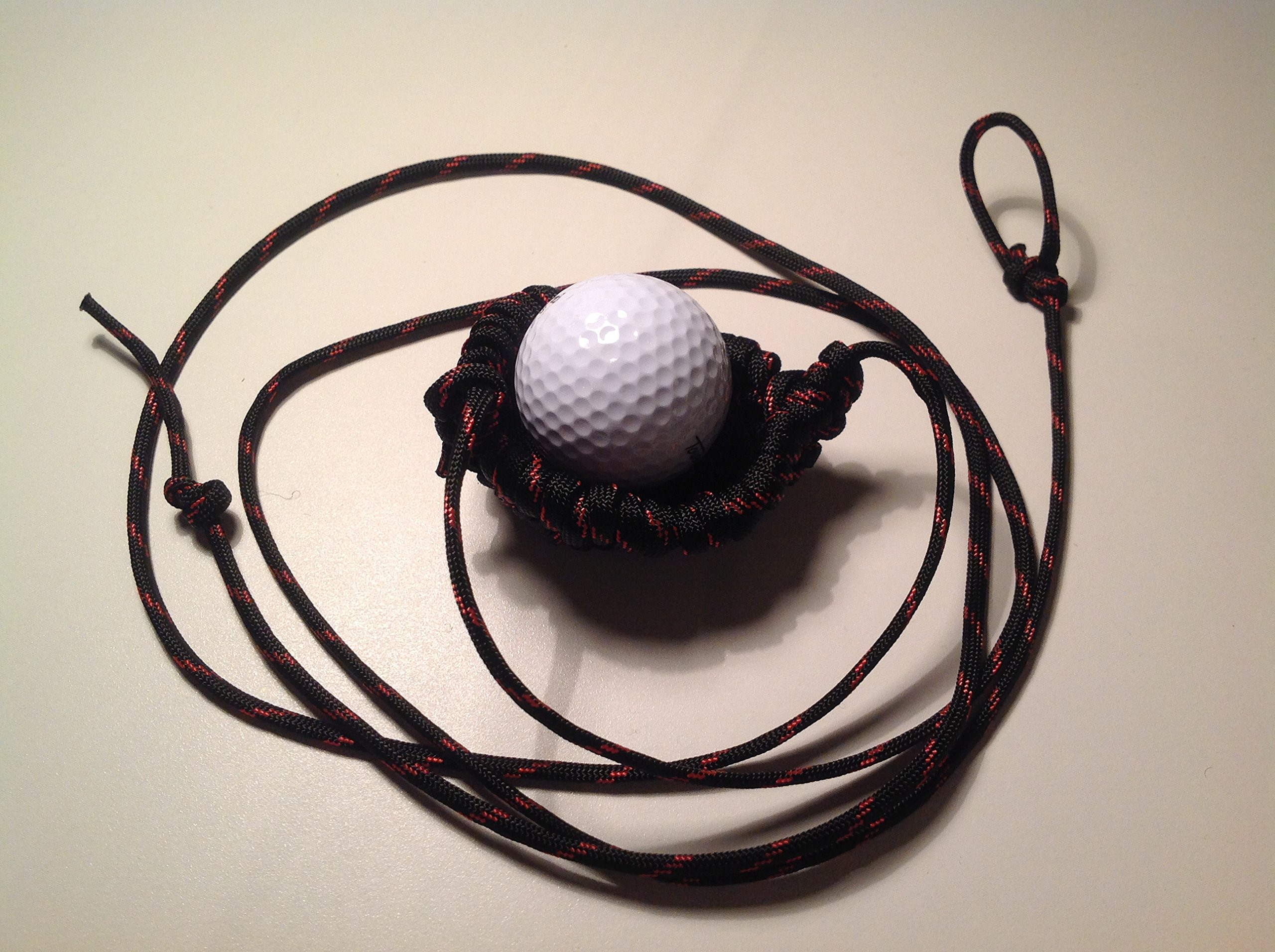 David the ShepherdParacord Shepherd Sling (Old-Fashioned Slingshot) Handmade (Thin Red Line Paracord)