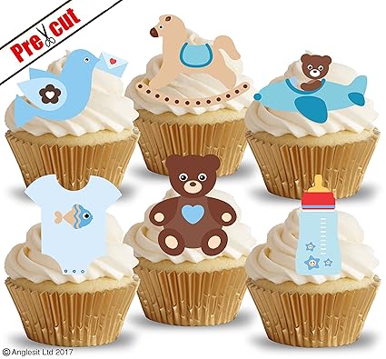 Pre Cut Cute Baby Boy Toys Accessories V Edible Rice Wafer
