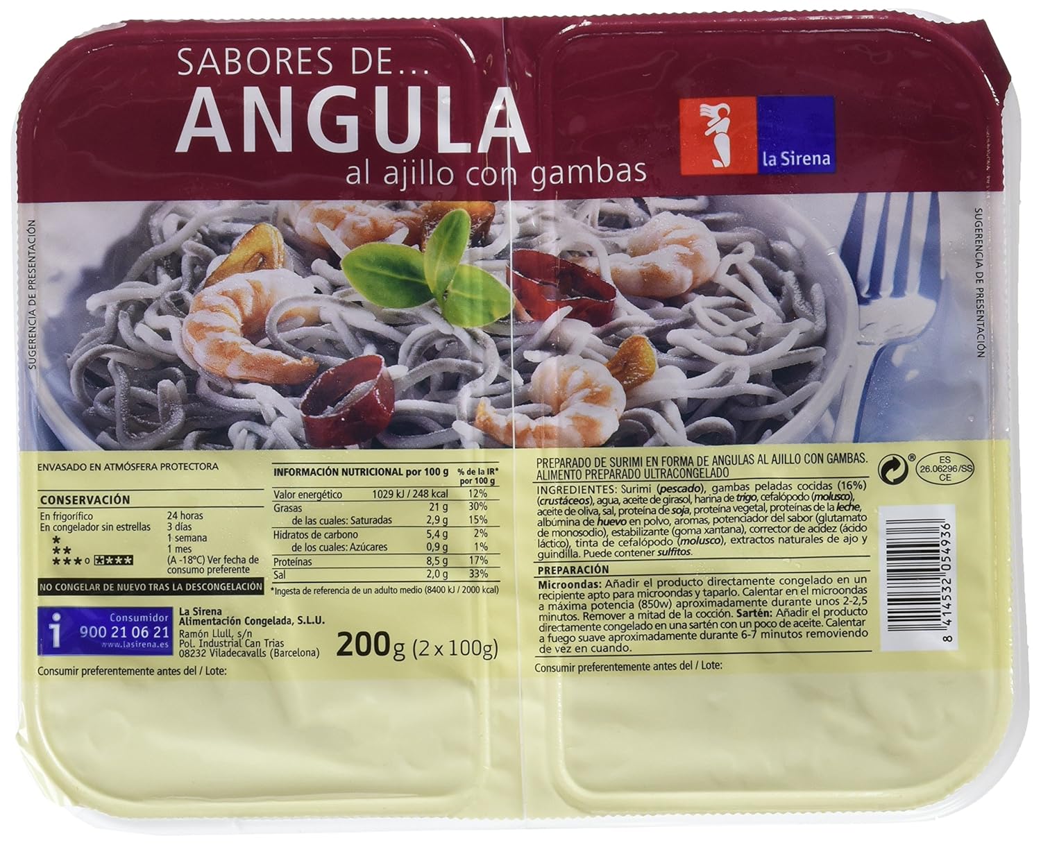 Sabores Angula Al Ajillo/Gambas 2X100G: Amazon.es: Alimentación y ...